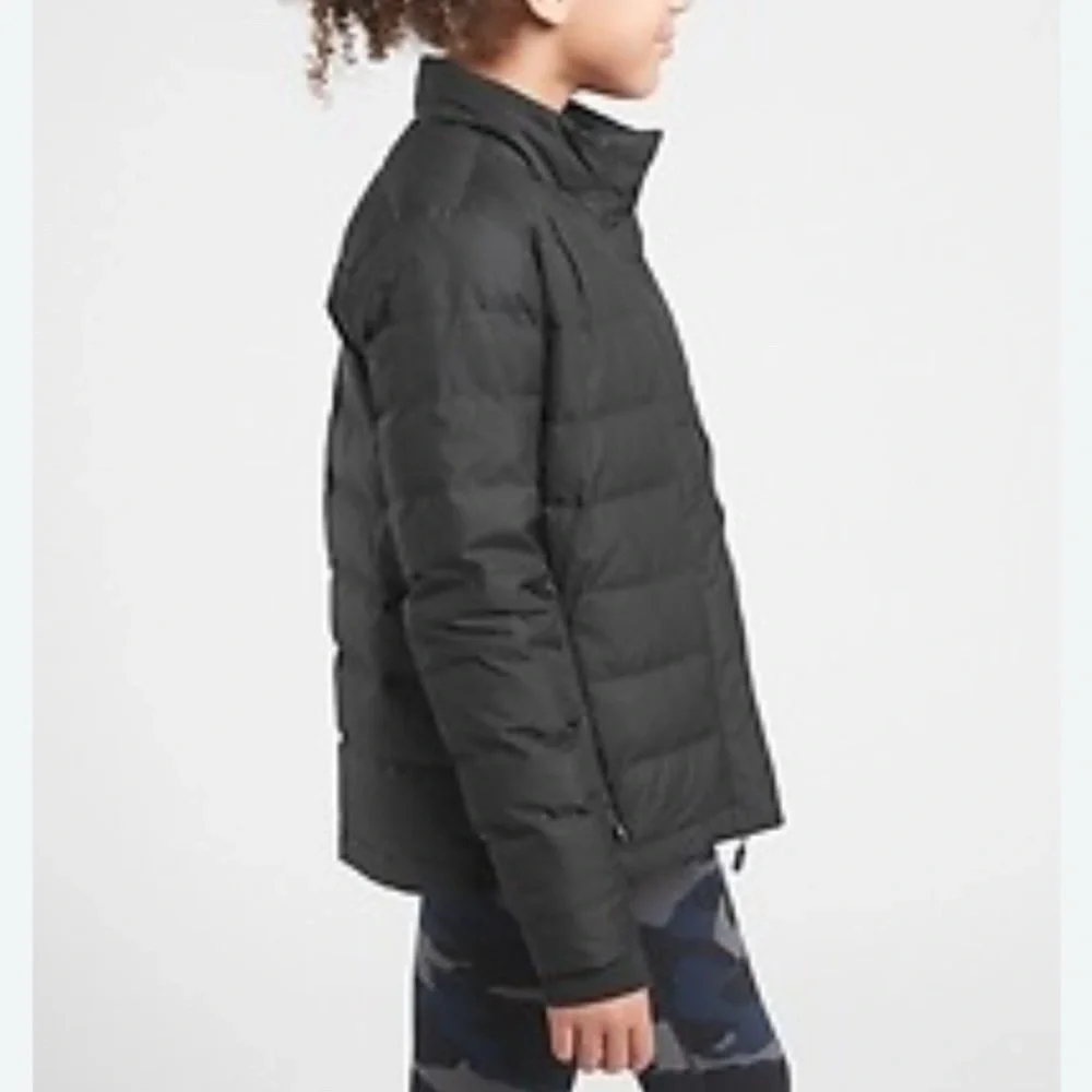 Athleta Girls can’t snow me down jacket black full zip up‎ coat size XXL -16